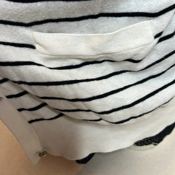 Lauren Ralph Lauren Striped Cardigan XL with LLR Embossed Buttons - Picture 4 of 5